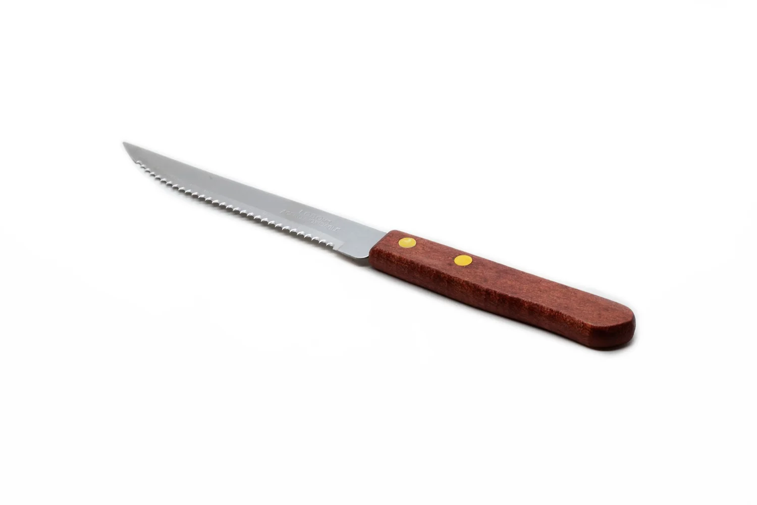 Cuchillo De Mesa Para Carne Filo Dentado Acero Inoxidable/madera Marron